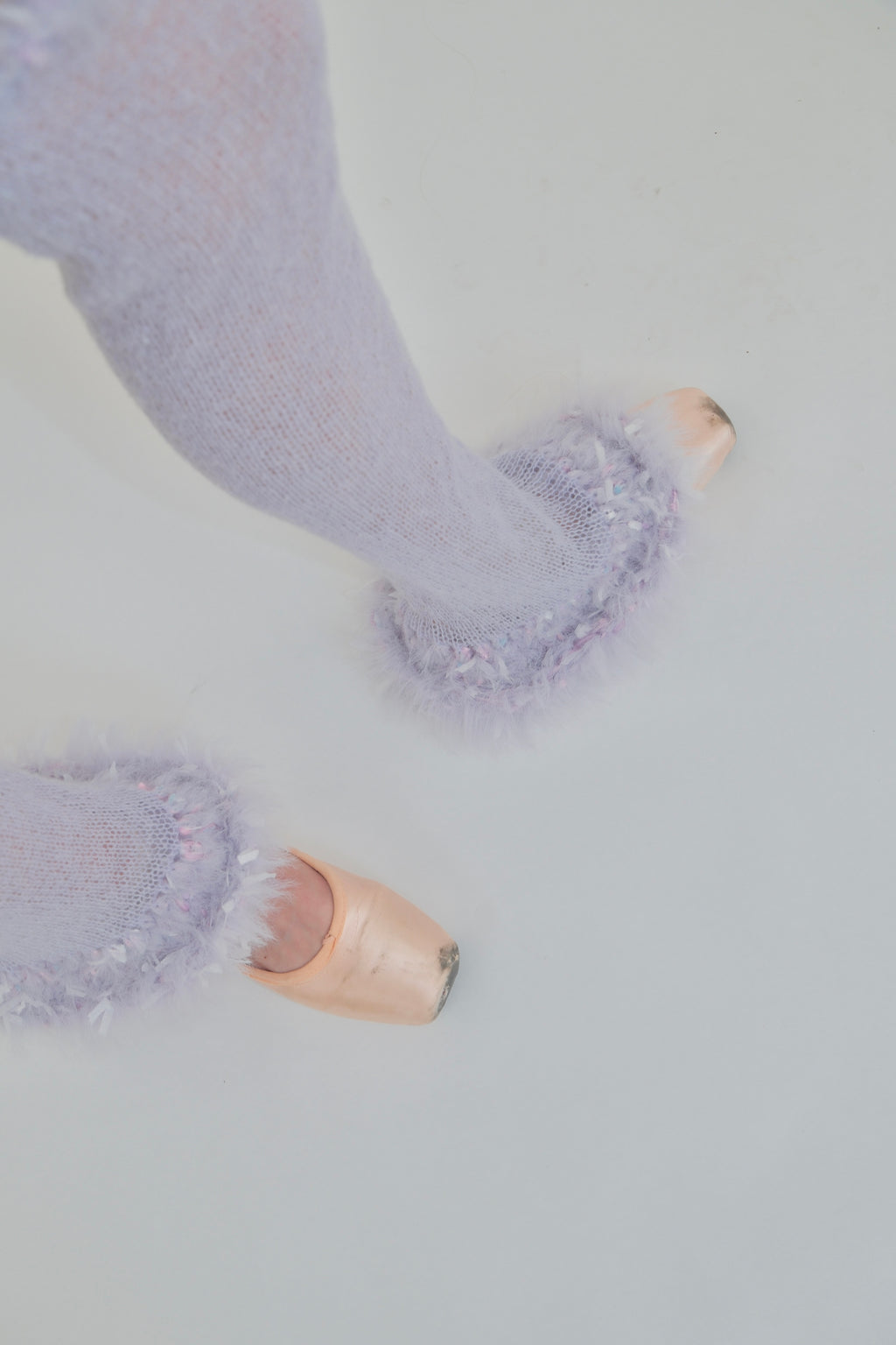 Mohair Sugarplum Furry Leg Warmer - Wisteria