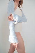 Moonlight Ribbon Edge Shrug/Scarf - Baby Blue
