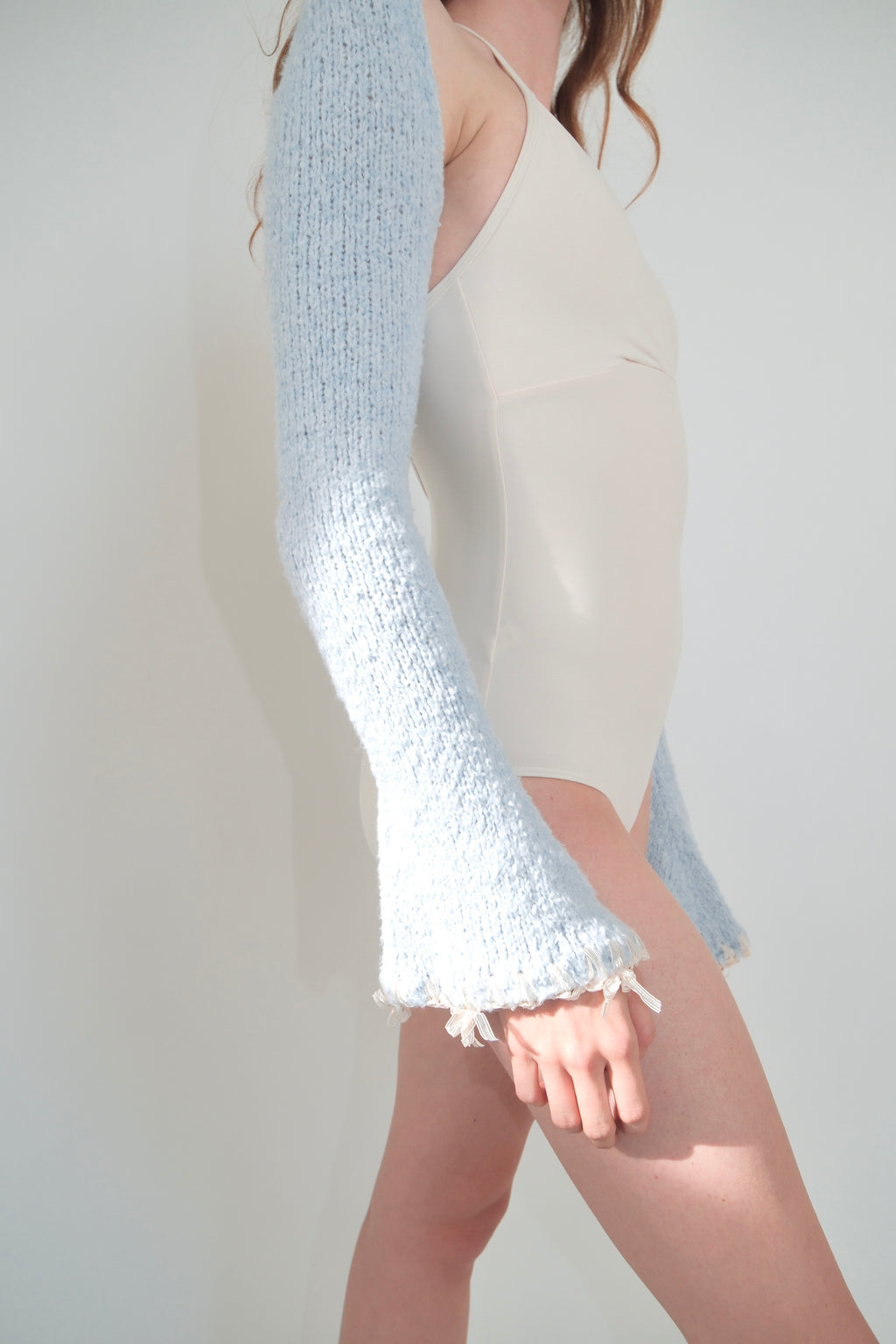 Moonlight Ribbon Edge Shrug/Scarf - Baby Blue