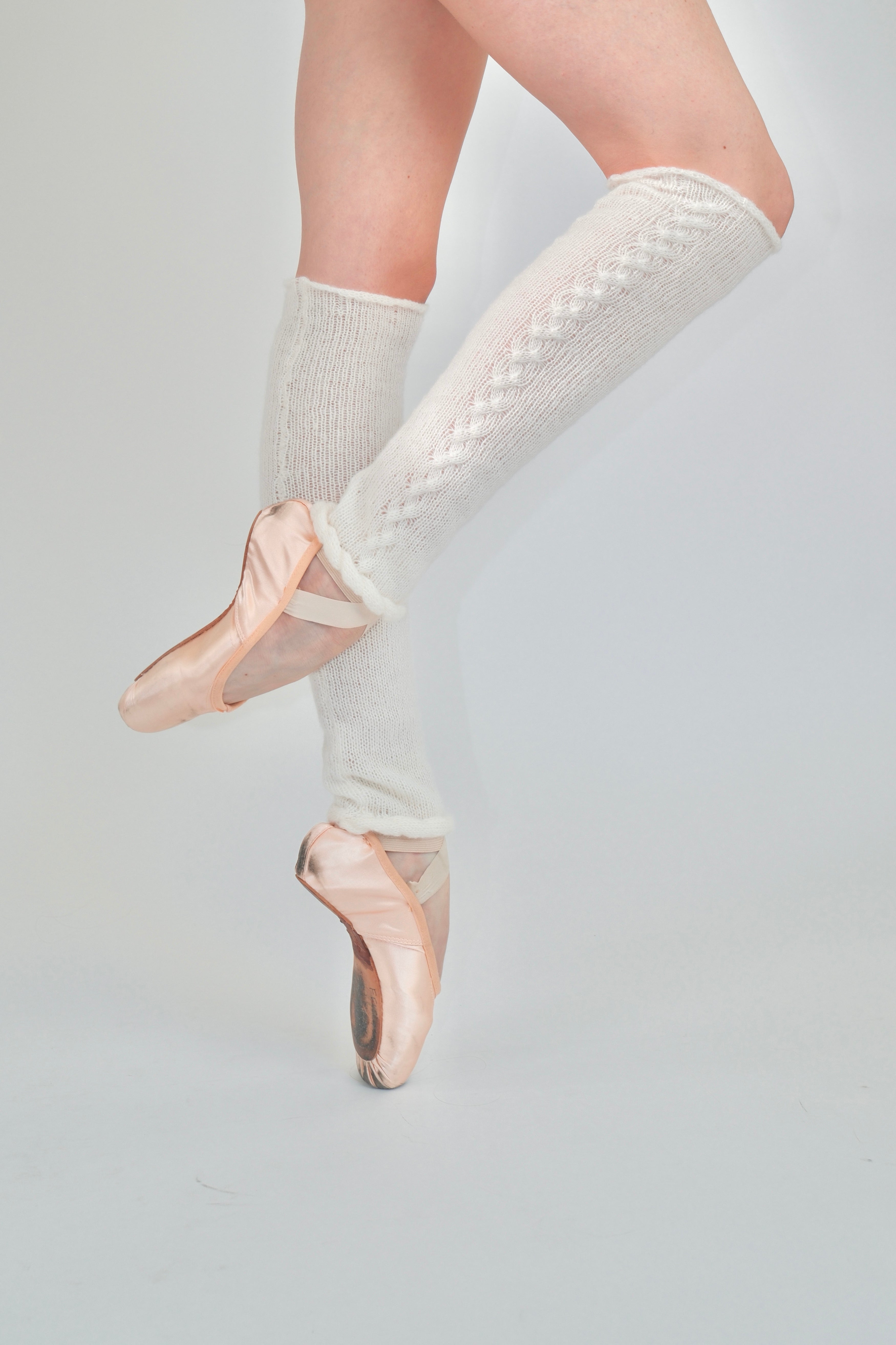 Cashmere Buttercream Cuff Leg Warmer - Cream (Cable Knit)