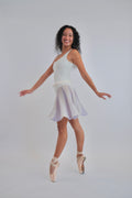 Mohair Sugarplum Furry Skirt - Wisteria / Cream (Short)