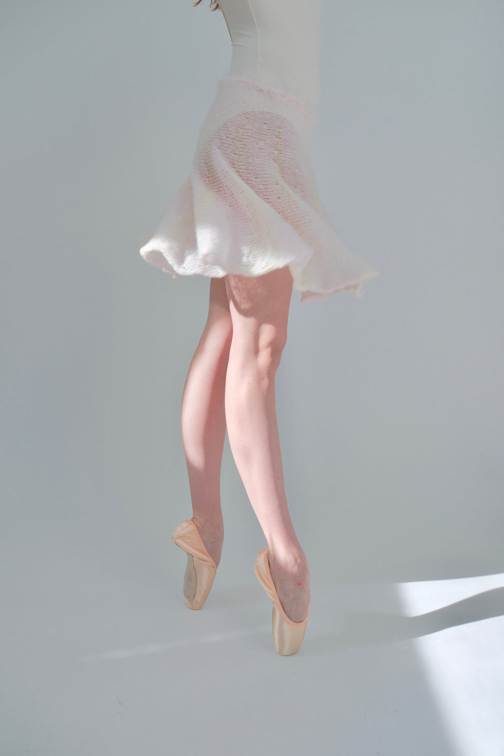Mohair Sugarplum Furry Skirt - Petal Pink / Ivory (Short)