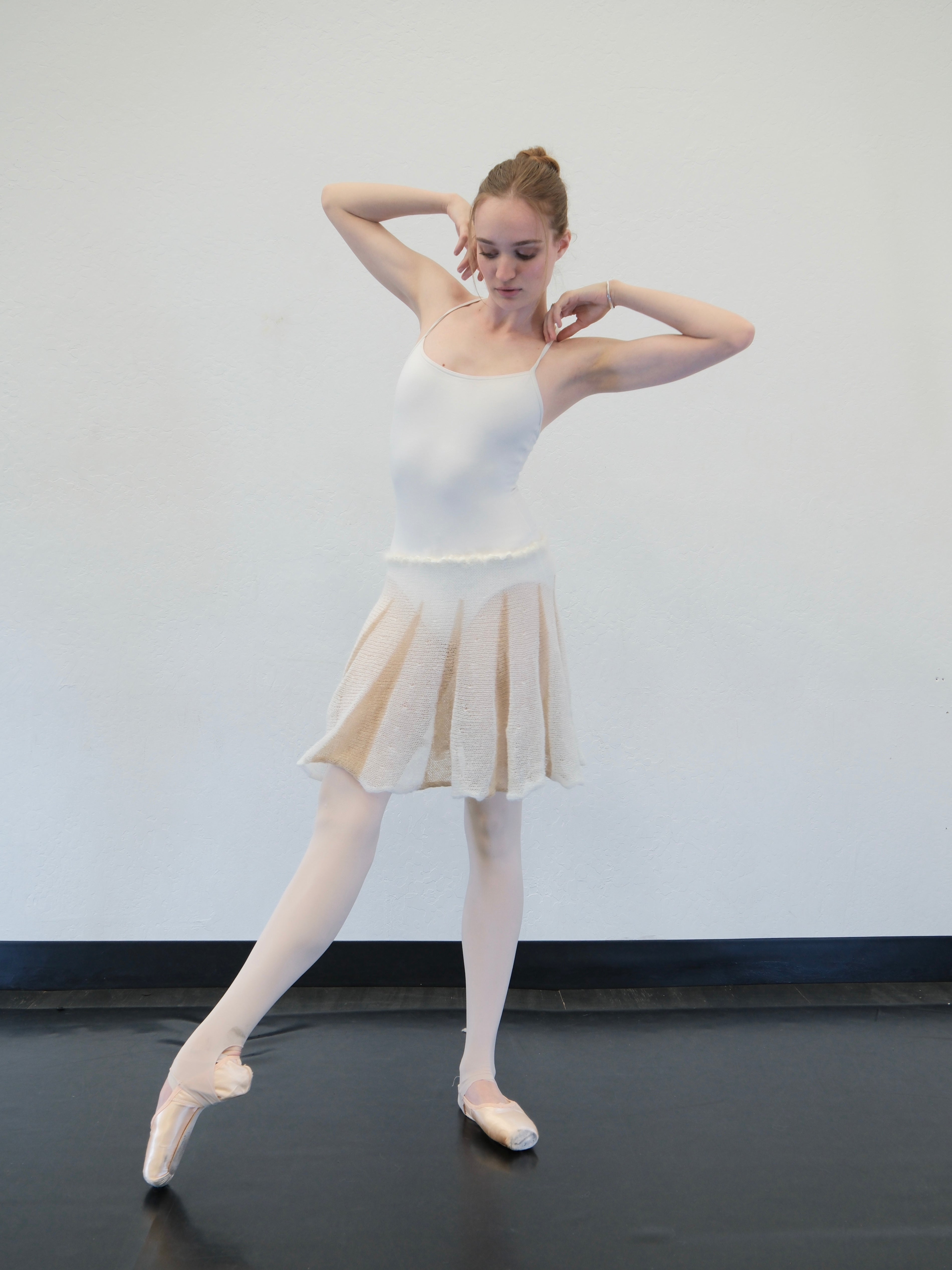Mohair Sugarplum Furry Skirt - Latte / Cream (Short)