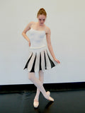 Mohair Sugarplum Furry Skirt - Onyx / Cream (Short)